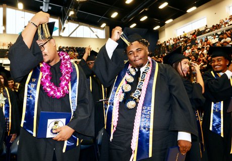 WHC Lemoore grads turn their tassels upon graduation.